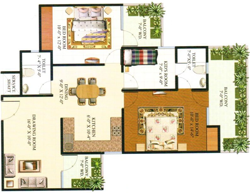 2 BHK Flat in Omkar Royal Nest in Techzone 4, Greater Noida - Image 878447