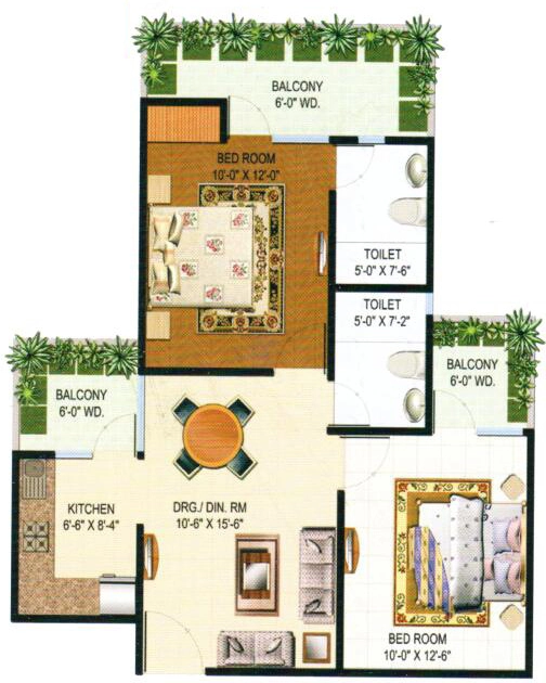 2 BHK Flat in Omkar Royal Nest in Techzone 4, Greater Noida - Image 878444