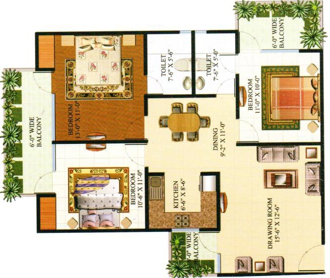 3 BHK Flat in Omkar Royal Nest in Techzone 4, Greater Noida - Image 878448