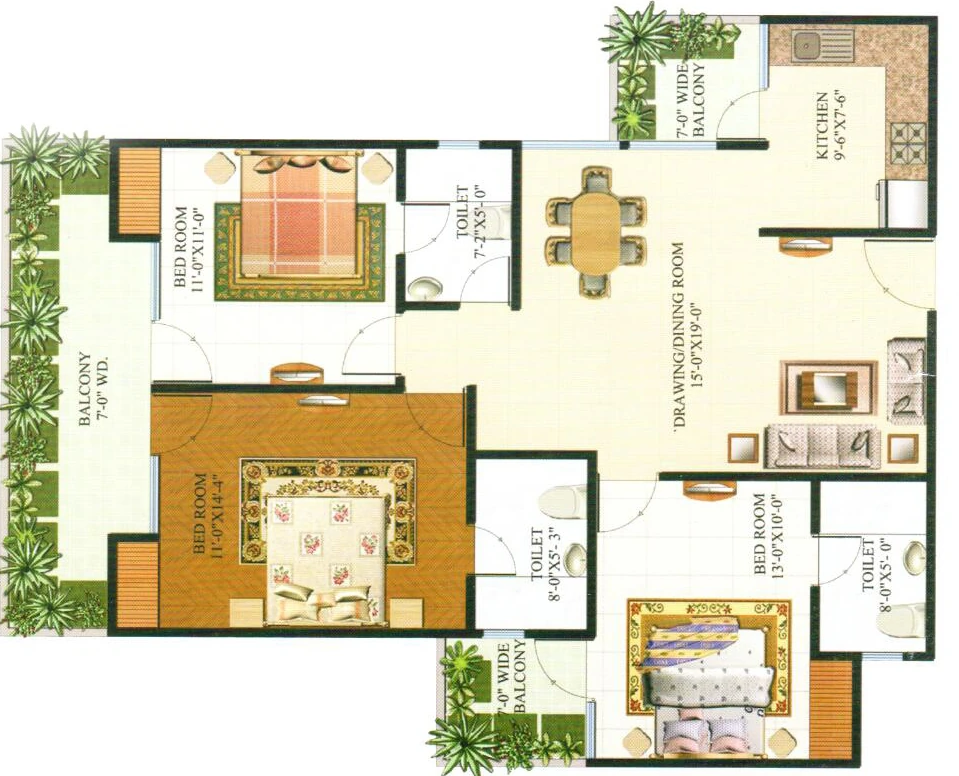 3 BHK Flat in Omkar Royal Nest in Techzone 4, Greater Noida - Image 878449