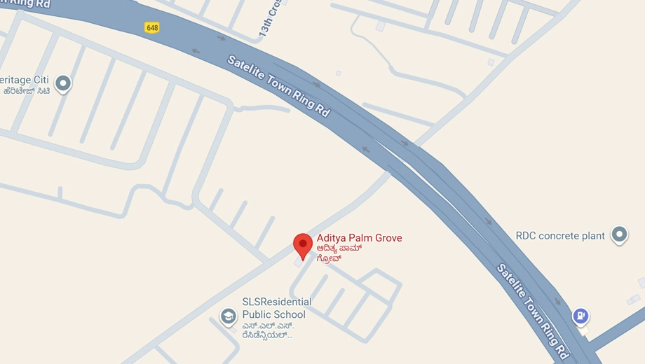 Location of Aditya Palm Grove in Devanahalli, Bangalore - Image 332767