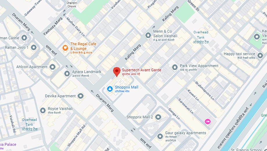 Location of Supertech Avant Garde in Vaishali, Ghaziabad - Image 332781