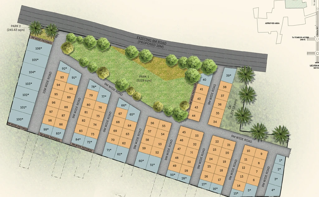 Master Plan of Century Eden Phase 5 in Doddaballapur, Bangalore - Image 333374