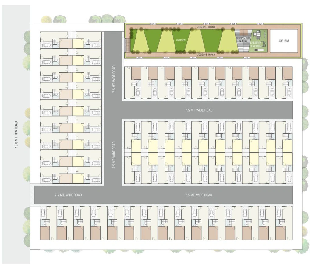 Master Plan of GB Anusthan Bungalows in Vatva, Ahmedabad - Image 333175