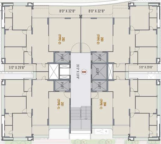 Floor Plan of Aryan Solaris Residency in Naranpura, Ahmedabad - Image 333615