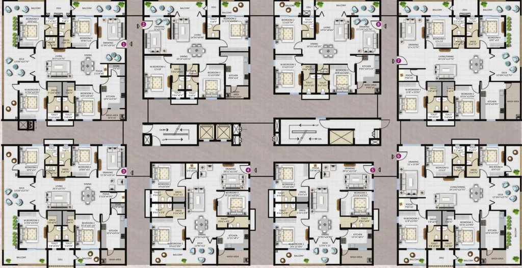 Floor Plan of Orange Acacia in Madinaguda, Hyderabad - Image 333631