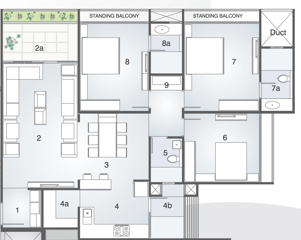 3 BHK Flat in Aakriti Eco City in Bawadiya Kalan, Bhopal - Image 879345