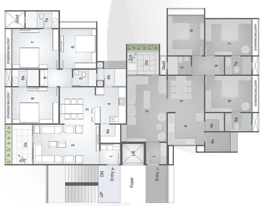 Floor Plan of Aakriti Eco City in Bawadiya Kalan, Bhopal - Image 334167