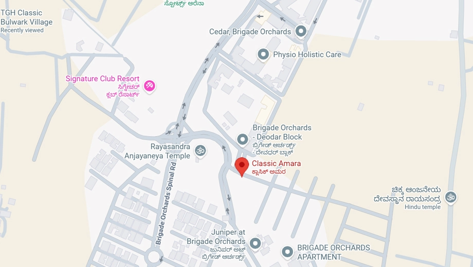Location of Address Classic Amara in Devanahalli, Bangalore - Image 334271