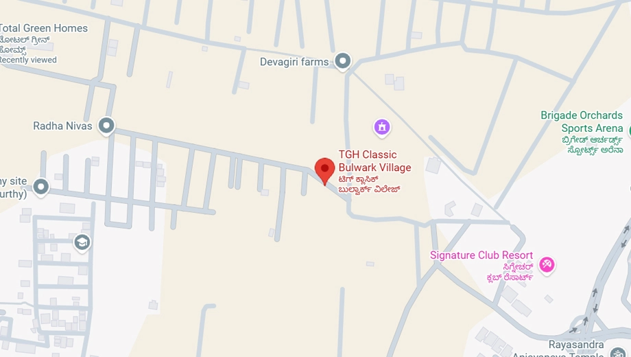 Location of Address Classic Bulwark Village in Devanahalli, Bangalore - Image 334215