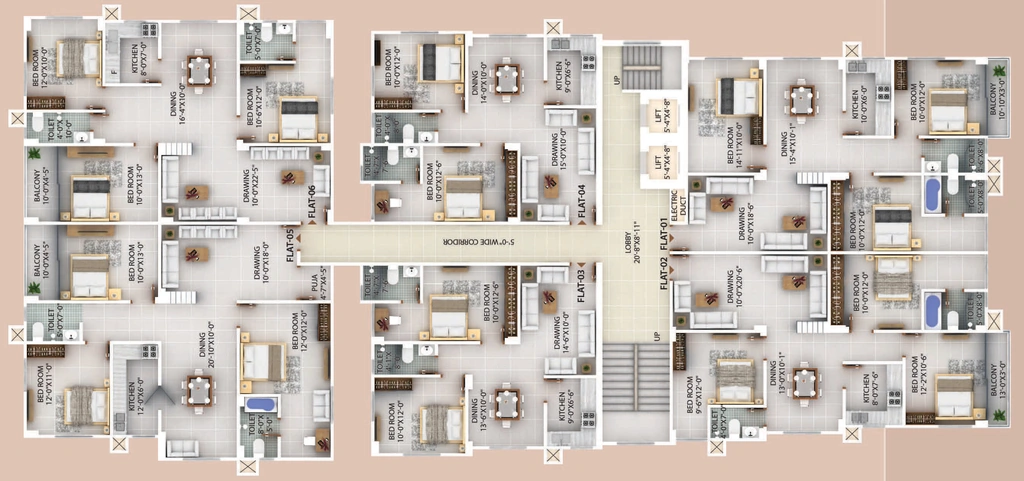 Floor Plan of Patwari Devkinandan Vatika in Danapur, Patna - Image 334400