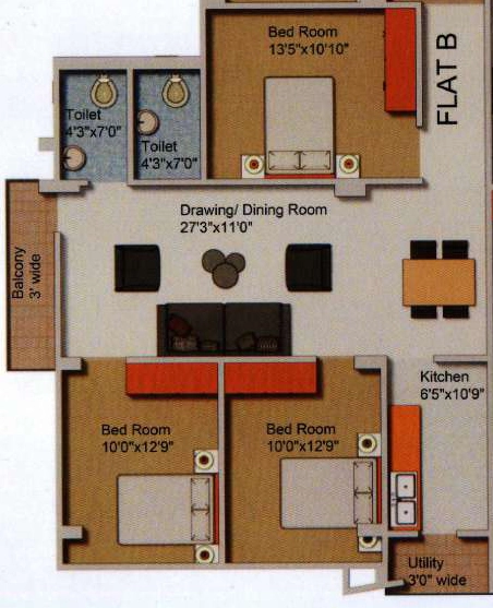 3 BHK Flat in Balaji Palazzo in Kanke, Ranchi - Image 879573
