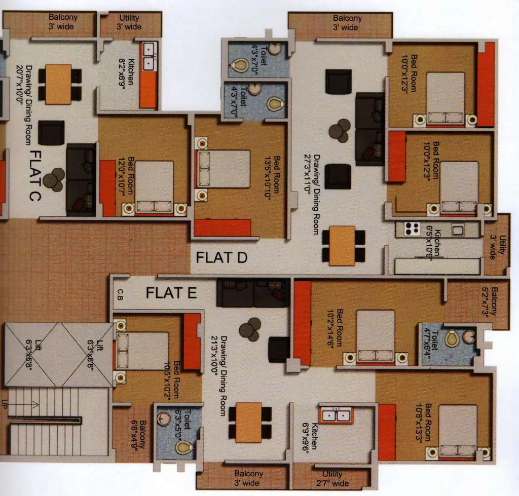 Floor Plan of Balaji Palazzo in Kanke, Ranchi - Image 334417