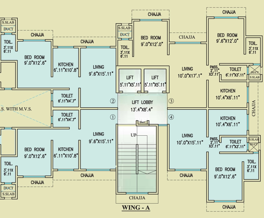 Floor Plan of Chandak Sparkling Wings in Dahisar East, Mumbai - Image 334428