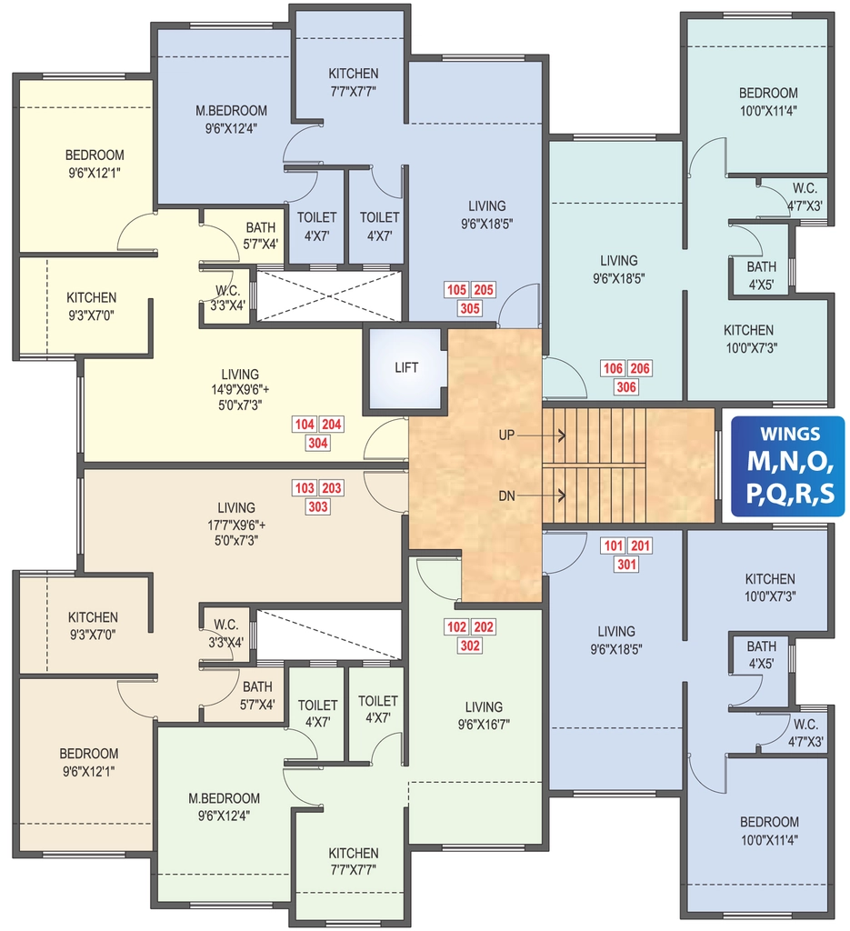 Floor Plan of Neelkanth Vishwa in Panvel, Navi Mumbai - Image 334893