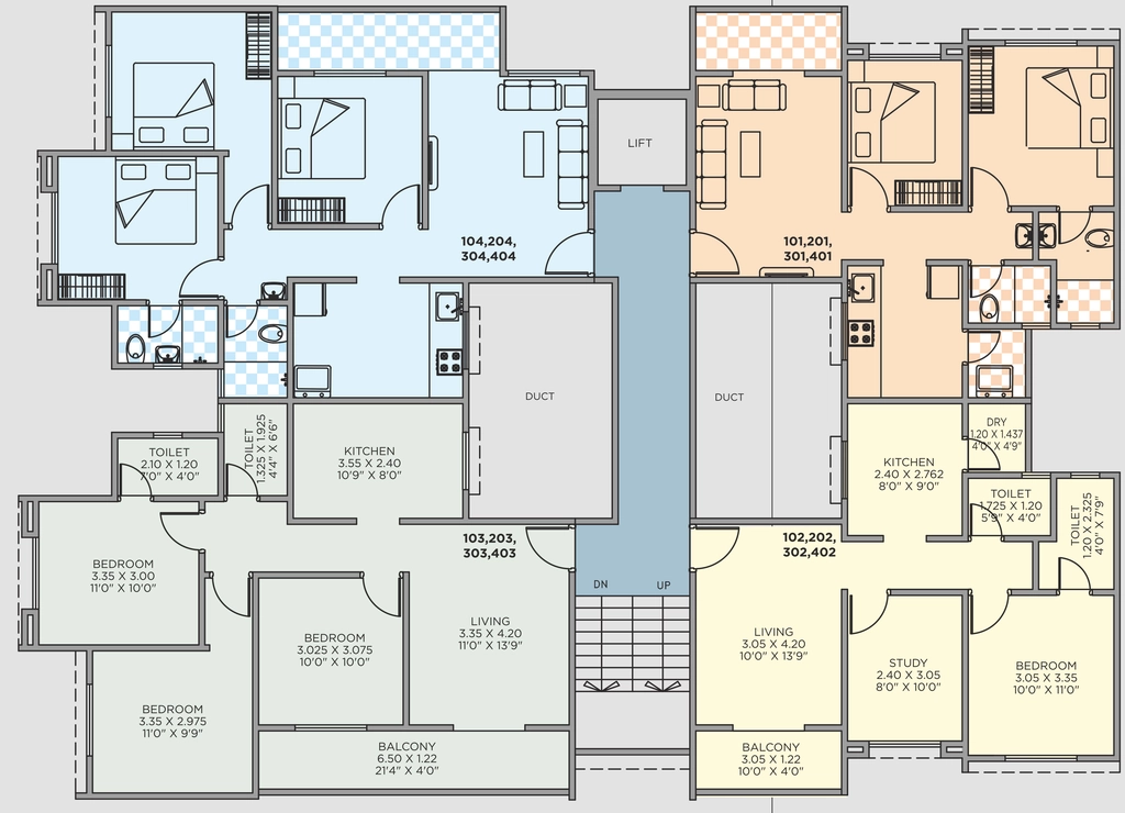Floor Plan of SBS Padmarang in Katraj, Pune - Image 334908