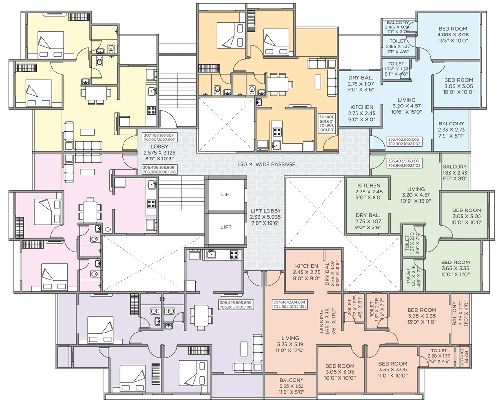 Floor Plan of SB Sadguru Heritage in Ambegaon BK, Pune - Image 335015