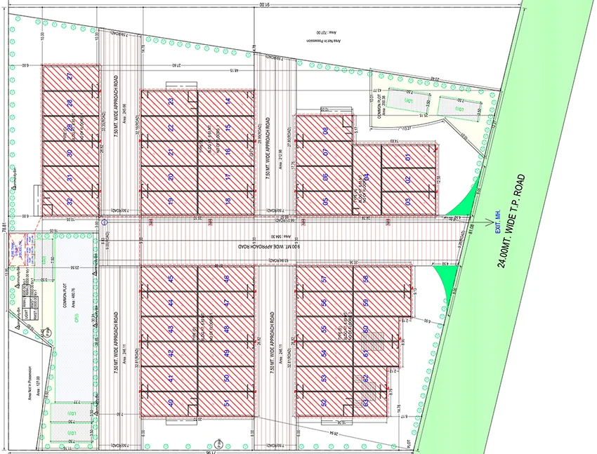 Master Plan of Radheshyam Shivalay Industrial Park in Dahegam, Gandhinagar - Image 335025