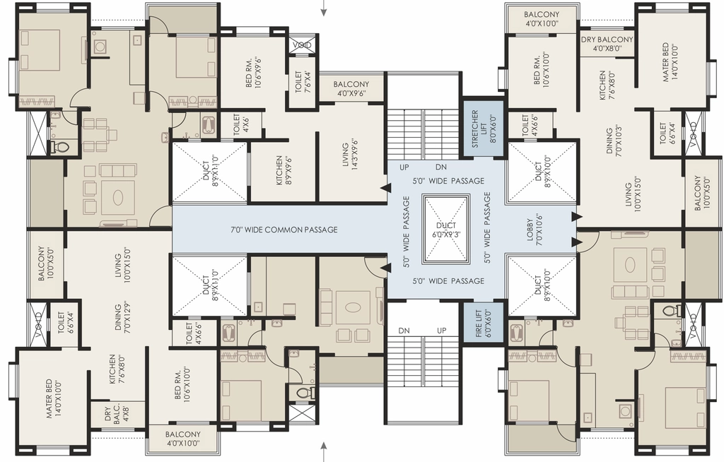 Floor Plan of Tridal Samruddhi in Vadgaon Budruk, Pune - Image 335046