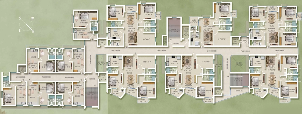 Floor Plan of Sai Costa Furtune Crestview in Kantbada, Bhubaneswar - Image 335317