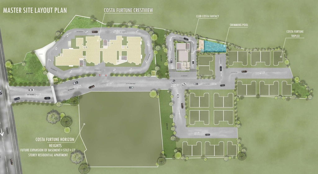 Master Plan of Sai Costa Furtune Crestview in Kantbada, Bhubaneswar - Image 335318