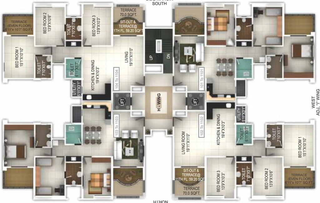 Floor Plan of Pethkar Samrajya in Kothrud, Pune - Image 335393