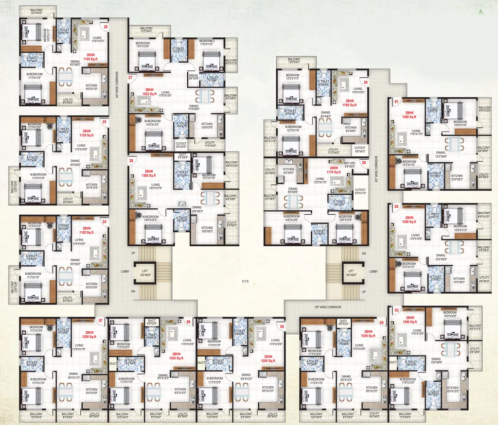 Floor Plan of Baldota Serenity in Rayasandra, Bangalore - Image 335492
