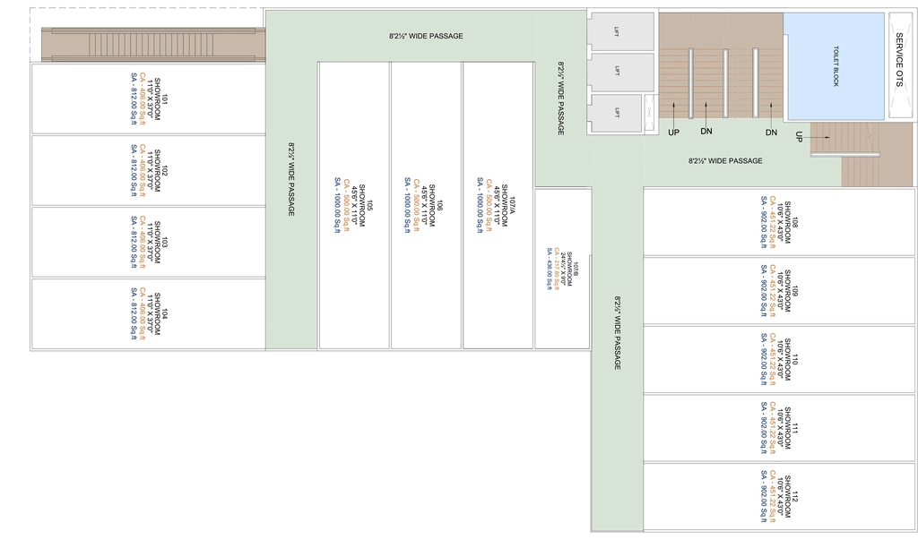 Floor Plan of Central Business Hub in Bhatar, Surat - Image 335564