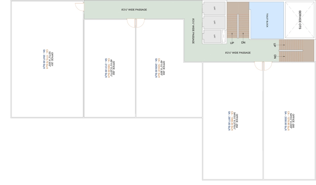 Floor Plan of Central Business Hub in Bhatar, Surat - Image 335563