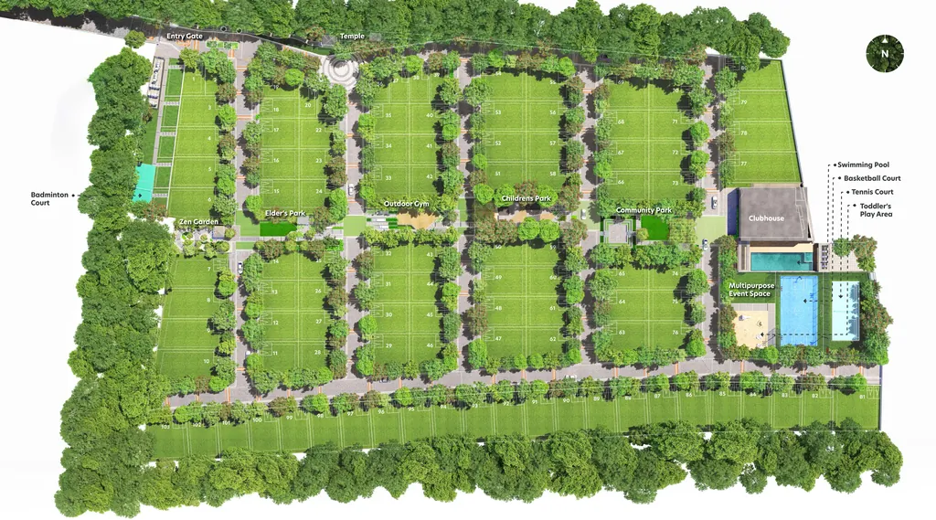 Master Plan of Living Walls VDB Hush Fields in Hennur Road, Bangalore - Image 335553
