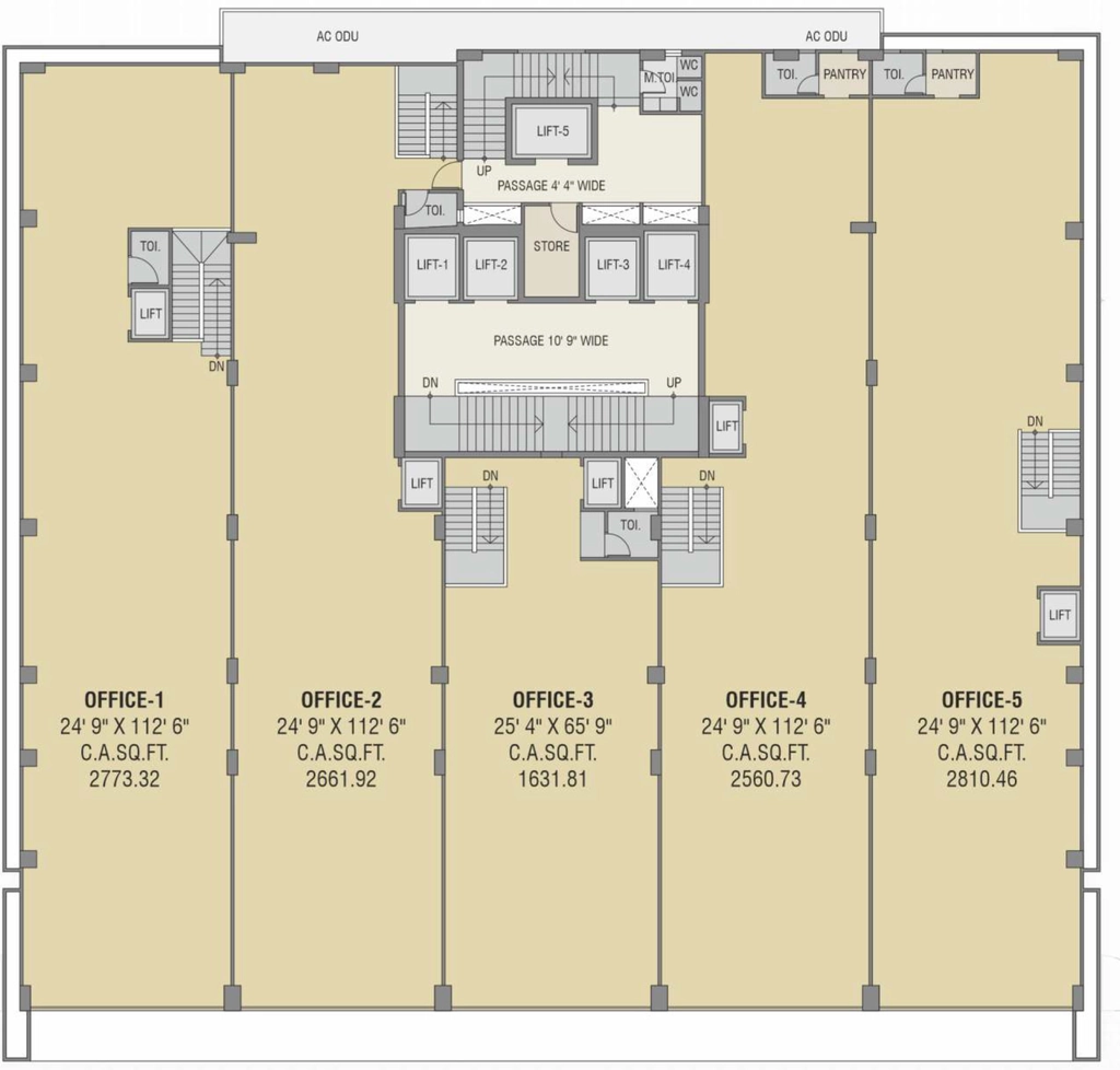 Floor Plan of Dhanlaxmi Globus in Vesu, Surat - Image 335691