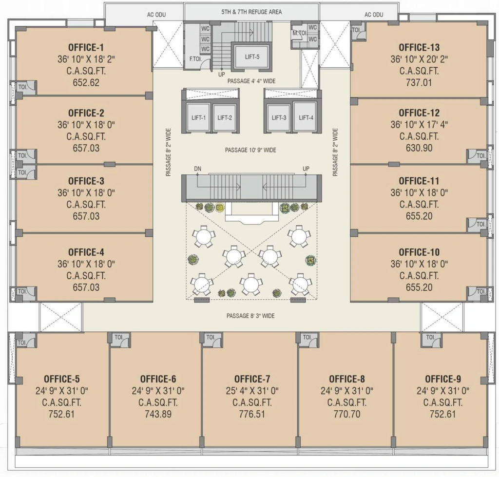 Floor Plan of Dhanlaxmi Globus in Vesu, Surat - Image 335692