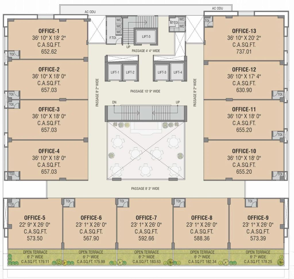 Floor Plan of Dhanlaxmi Globus in Vesu, Surat - Image 335693
