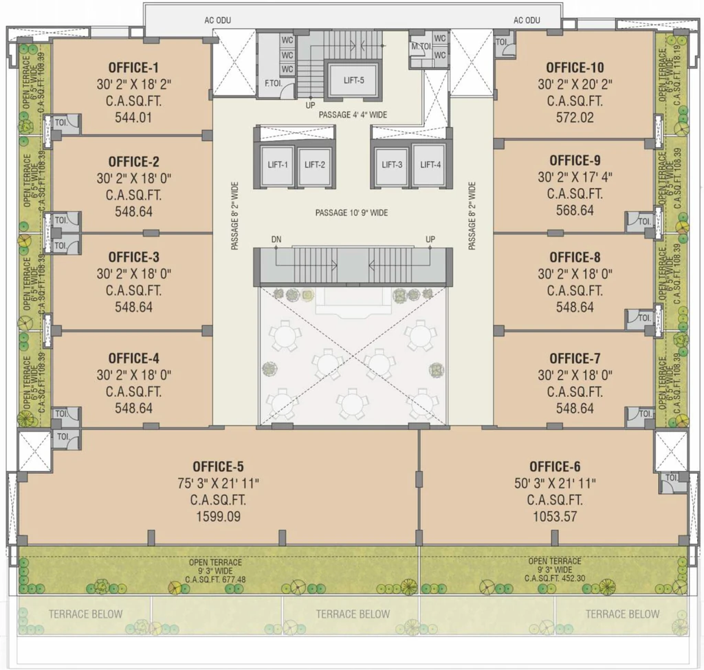 Floor Plan of Dhanlaxmi Globus in Vesu, Surat - Image 335694