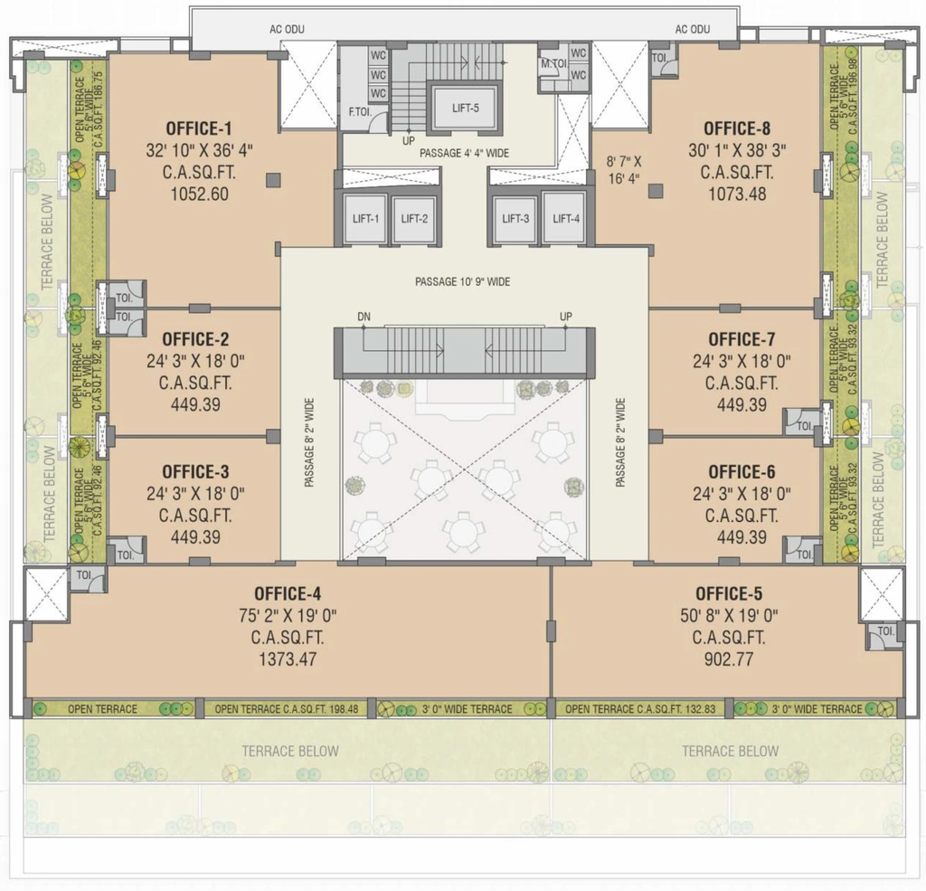 Floor Plan of Dhanlaxmi Globus in Vesu, Surat - Image 335695