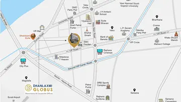 Location of Dhanlaxmi Globus - Image 335690