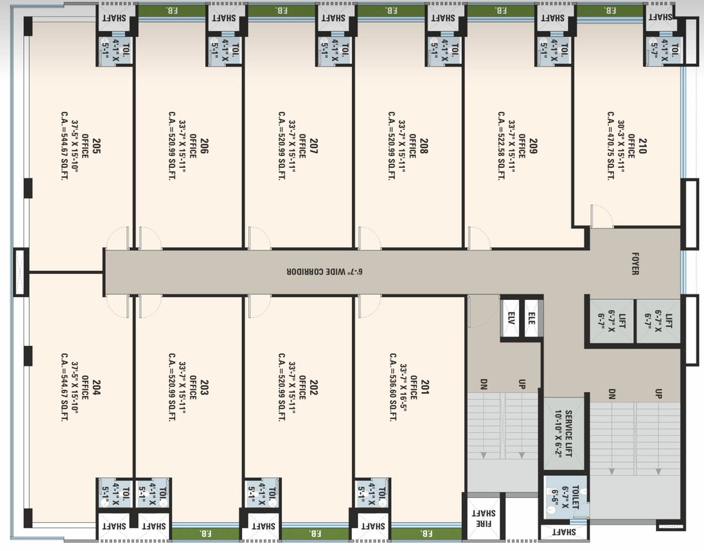 Floor Plan of Durga Gravity in Vesu, Surat - Image 335754