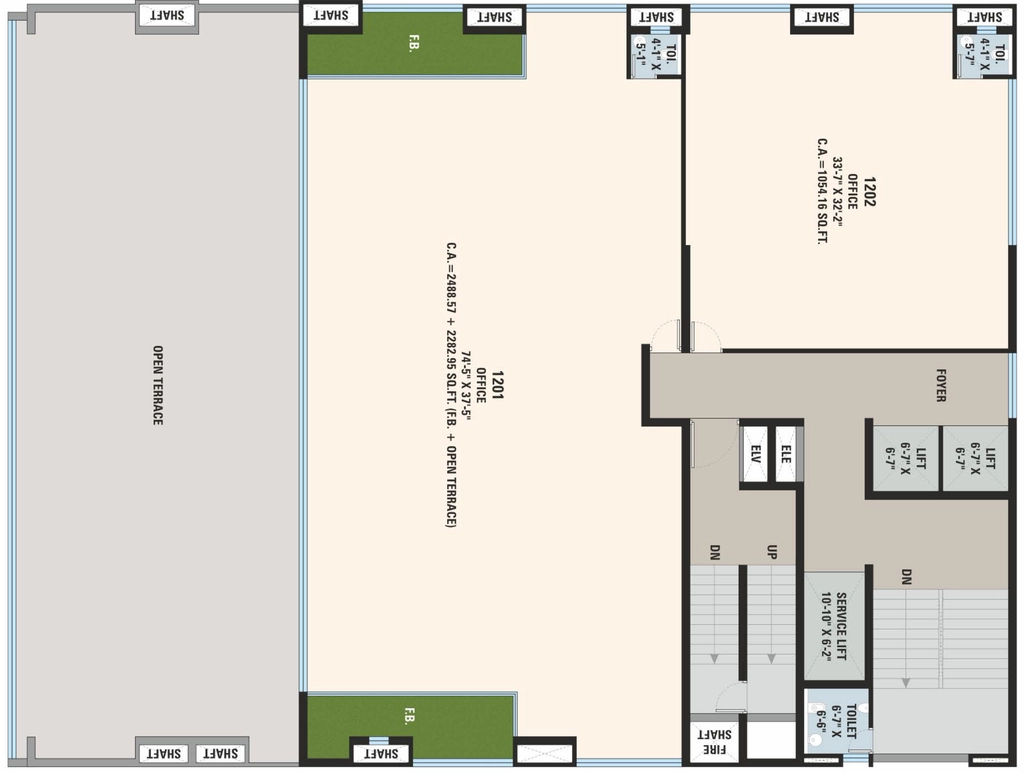Floor Plan of Durga Gravity in Vesu, Surat - Image 335753