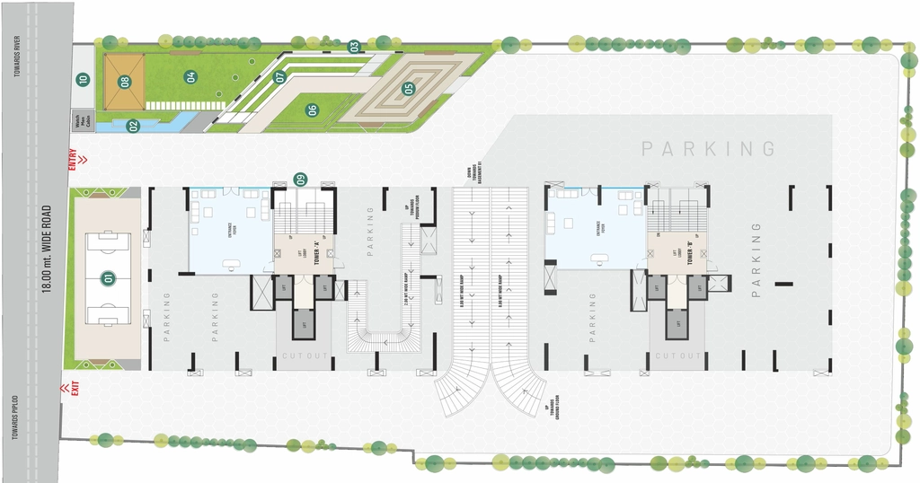 Master Plan of Oliva Breeze in Piplod, Surat - Image 335783