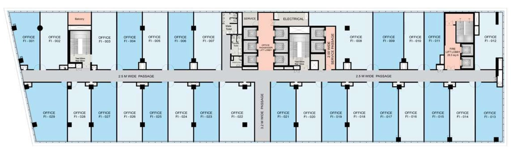Floor Plan of Bansal One in Habib Ganj, Bhopal - Image 335920