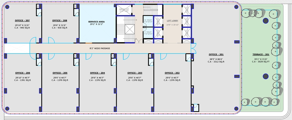 Floor Plan of Surana Downtown in Piplod, Surat - Image 335934