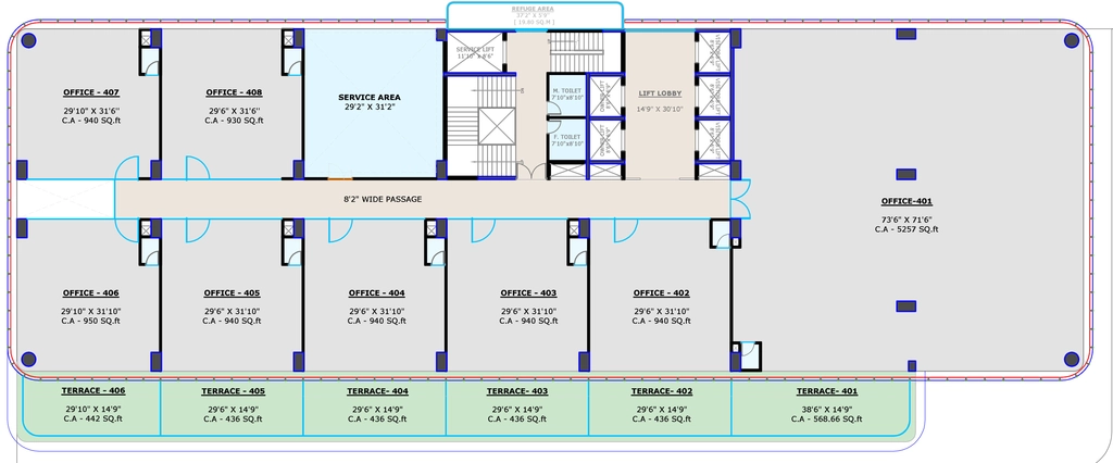 Floor Plan of Surana Downtown in Piplod, Surat - Image 335933