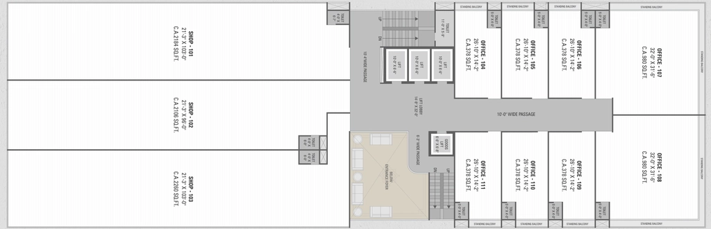 Floor Plan of The Atmosphere Iconic in Vesu, Surat - Image 335958
