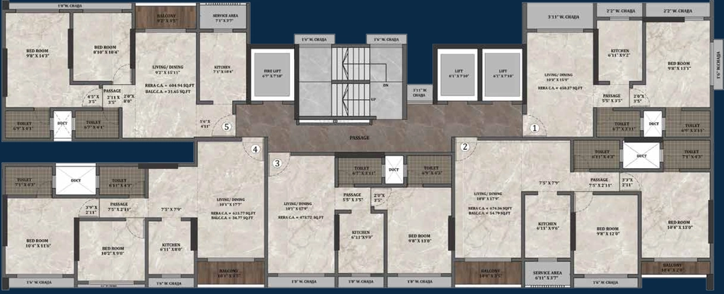 Floor Plan of Prithvi Pearl in Mulund East, Mumbai - Image 335999