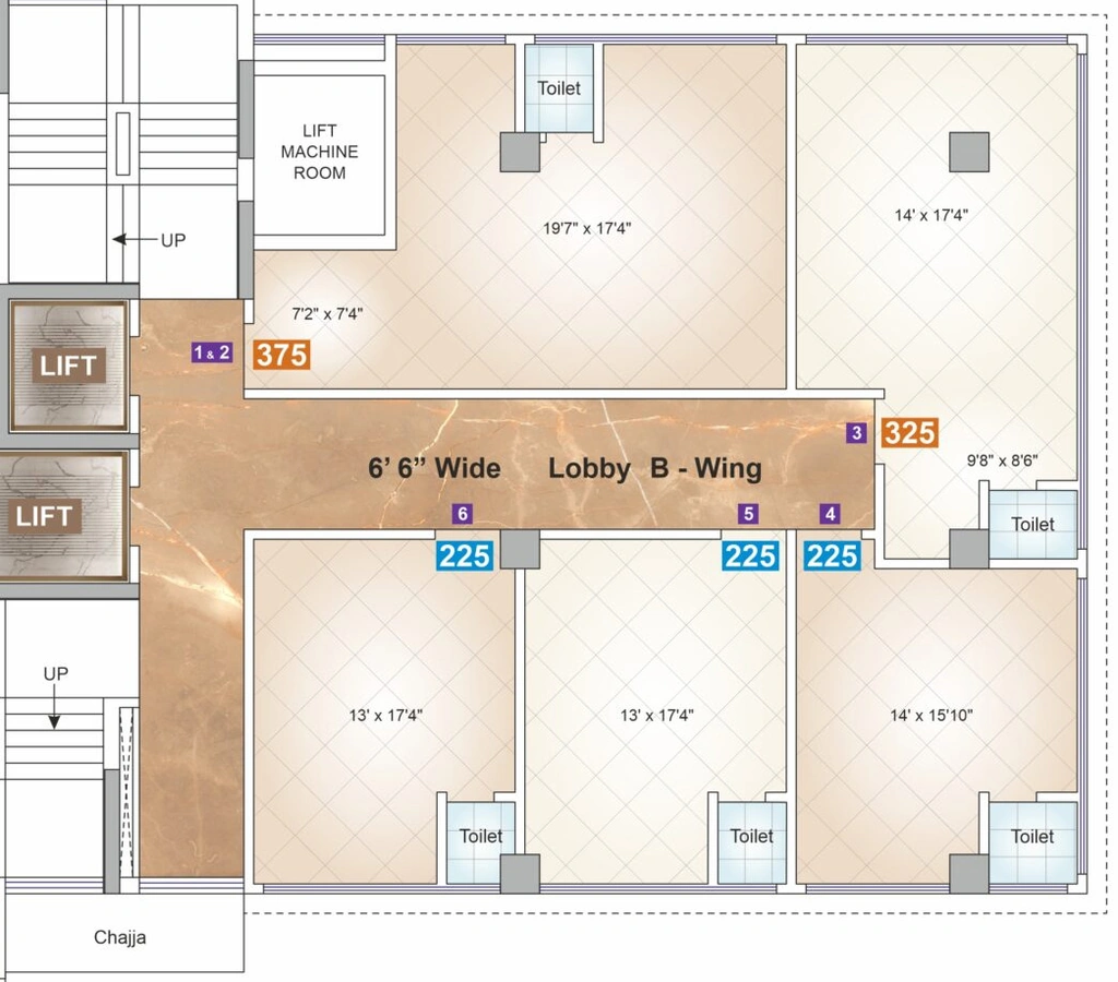 Floor Plan of Commercial Shubham Atlanta in Ghatkopar East, Mumbai - Image 336133