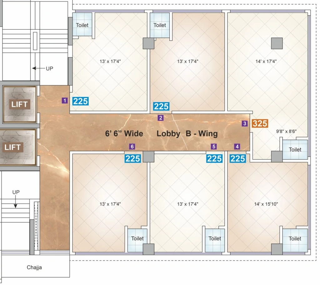 Floor Plan of Commercial Shubham Atlanta in Ghatkopar East, Mumbai - Image 336134