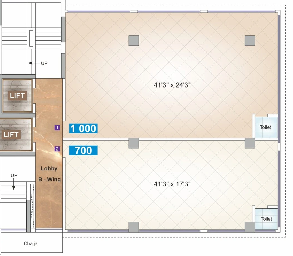 Floor Plan of Commercial Shubham Atlanta in Ghatkopar East, Mumbai - Image 336135