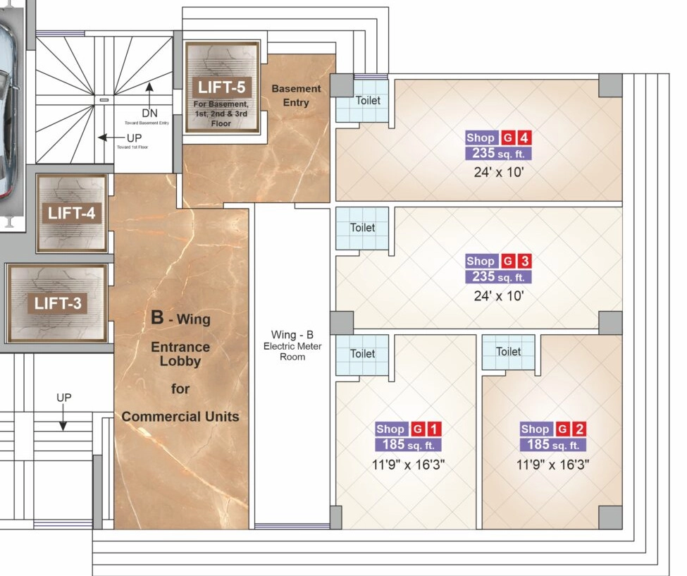 Floor Plan of Commercial Shubham Atlanta in Ghatkopar East, Mumbai - Image 336132