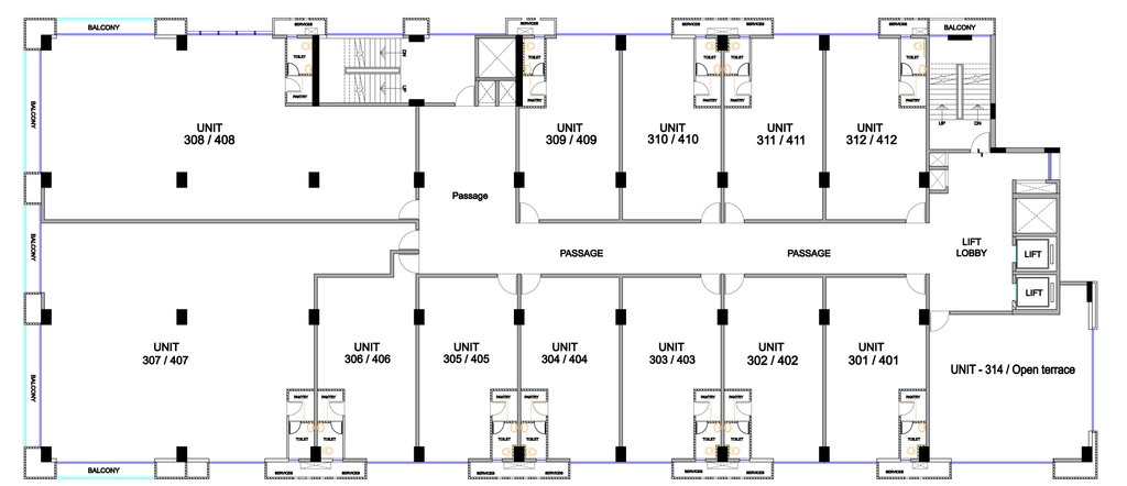 Floor Plan of Paras Lily Tradewing in Jahangirabad, Bhopal - Image 336438