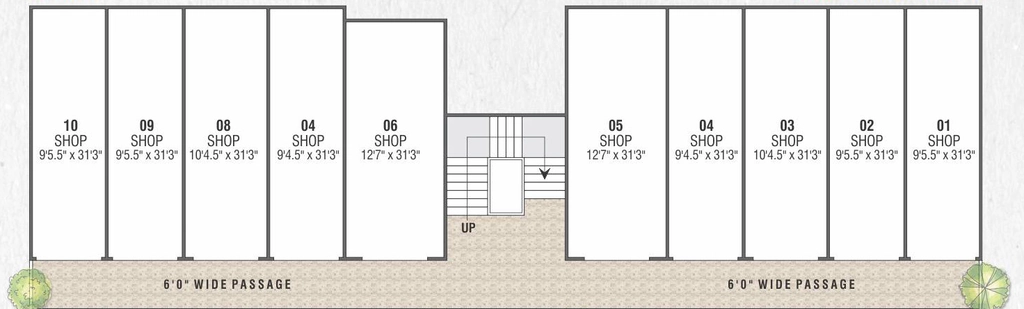 Floor Plan of Commercial Pashupati Sant Viharn 2 in Koba, Gandhinagar - Image 336522